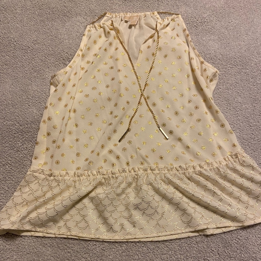 Michael Kors Gold Chain Sleeveless Top